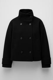 Nurozis | Elegant Short Coat with Double-Breasted Closure