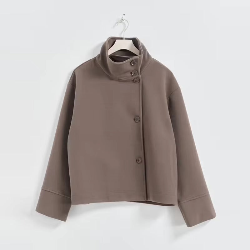 Nurozis | Elegant Short Coat with Double-Breasted Closure